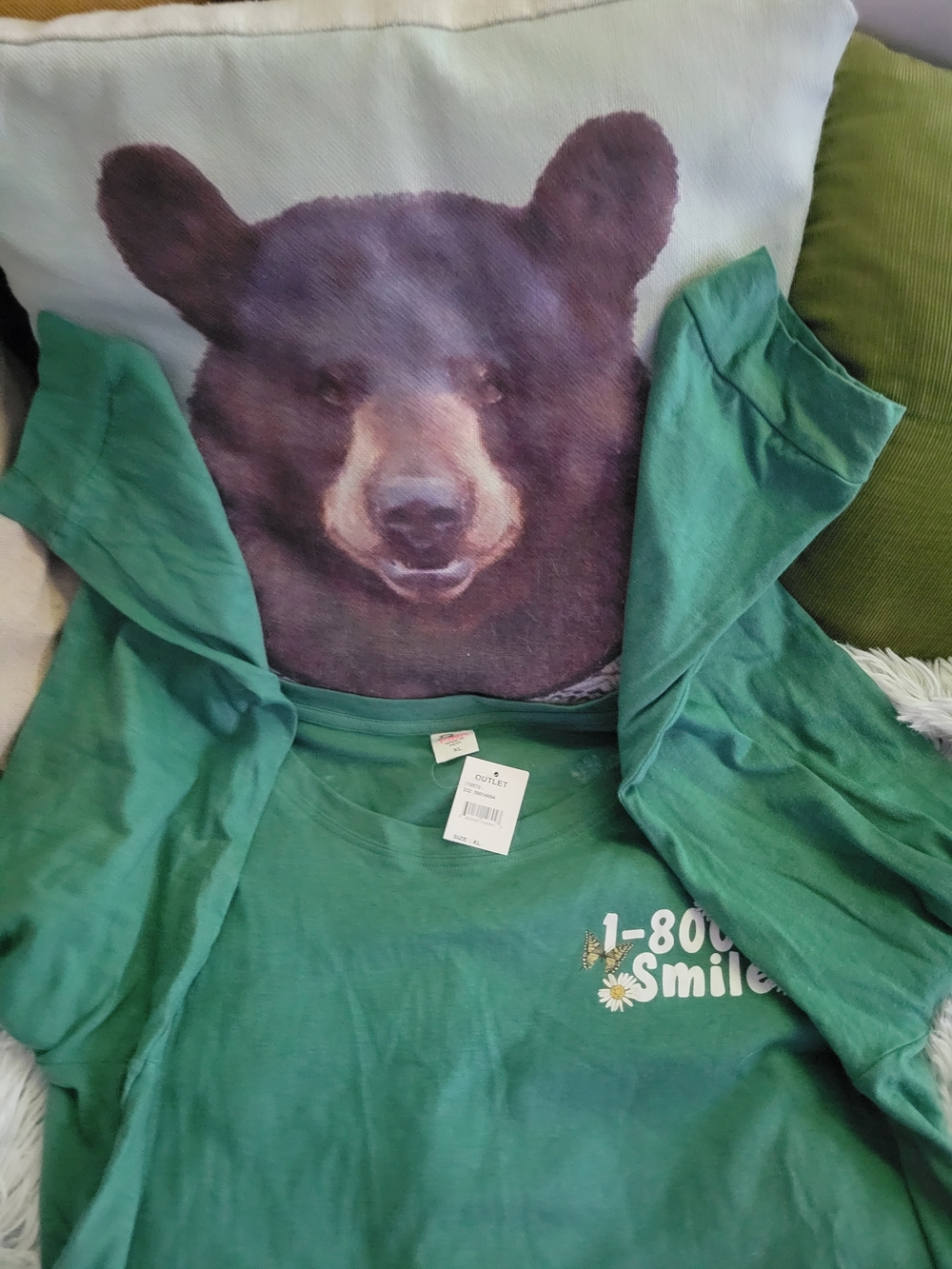 1-800 Smile Green Crop Top - Casual Women's Tee - Picture 3 of 16